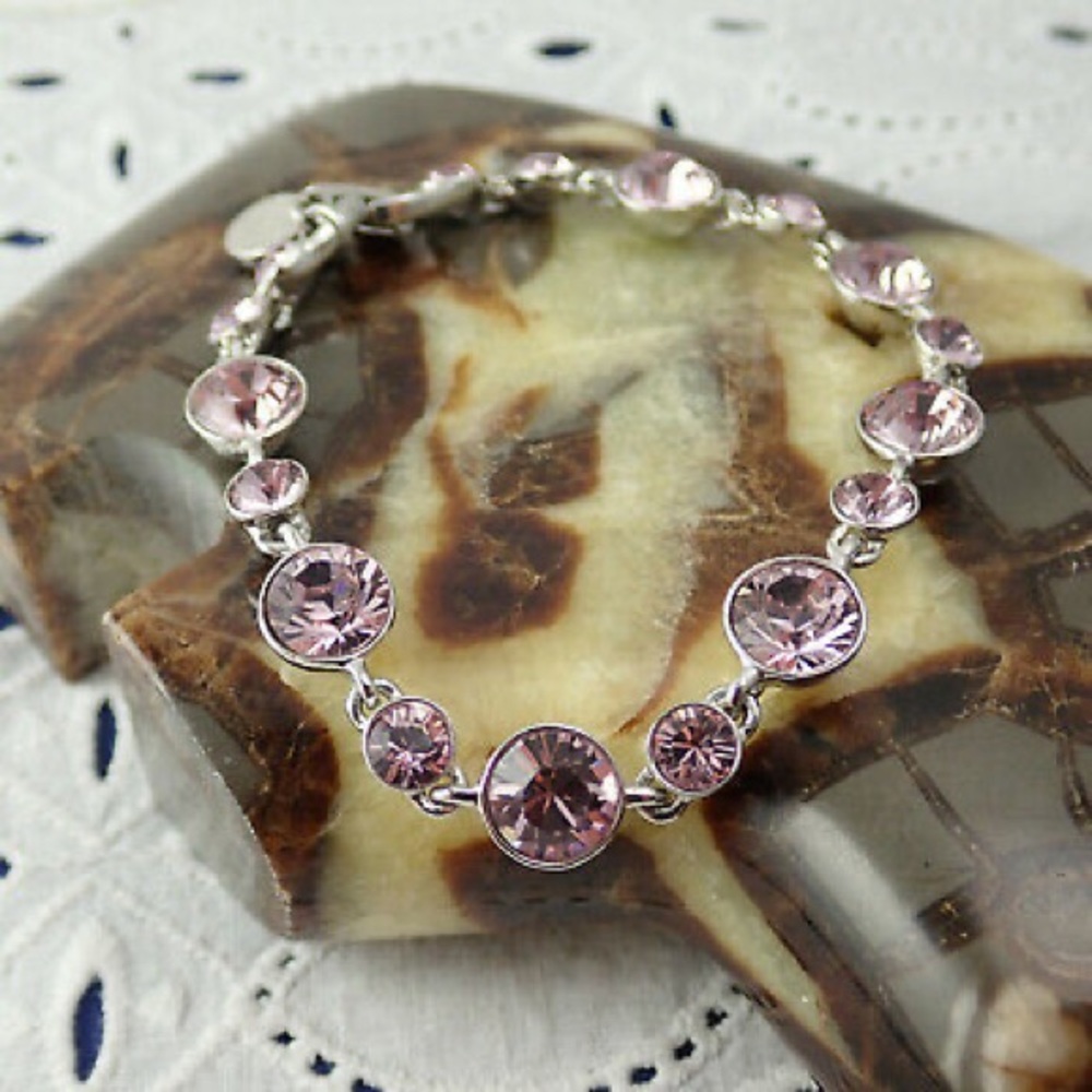 Givenchy Pink Crystal Stone Flex Bracelet